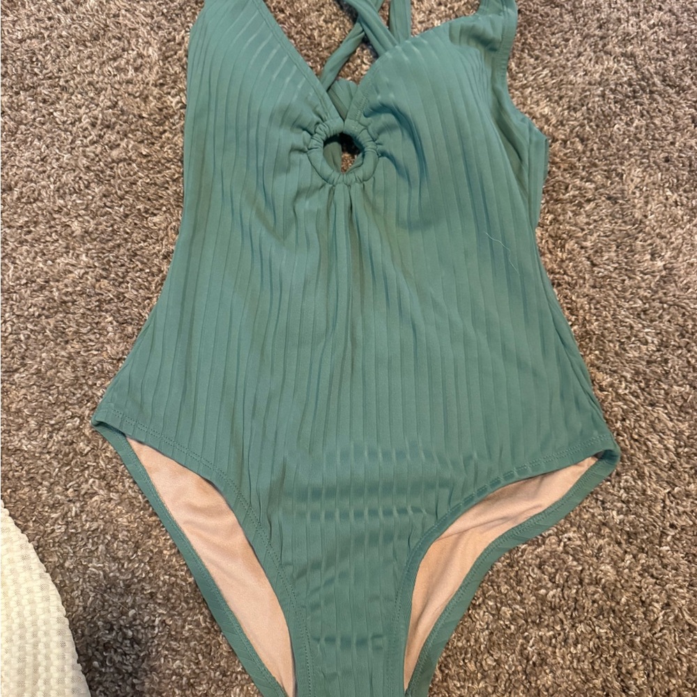 Kona Sol Teal One Piece Swimsuit